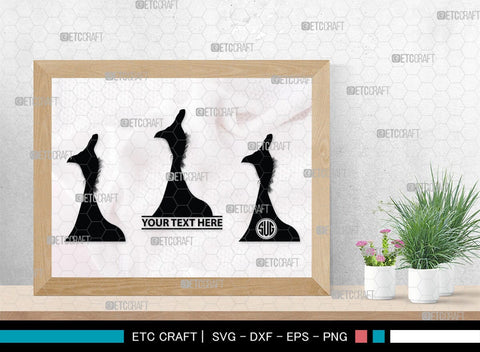 Guinea Fowl Monogram, Guinea Fowl Silhouette, Guinea Fowl SVG, Fowl Svg, Guinea Hens Svg, SB00277 SVG ETC Craft 