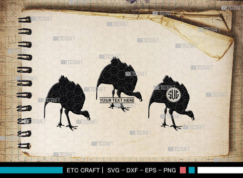 Guinea Fowl Monogram, Guinea Fowl Silhouette, Guinea Fowl SVG, Fowl Svg, Guinea Hens Svg, SB00277 SVG ETC Craft 