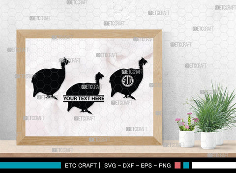 Guinea Fowl Monogram, Guinea Fowl Silhouette, Guinea Fowl SVG, Fowl Svg, Guinea Hens Svg, SB00277 SVG ETC Craft 
