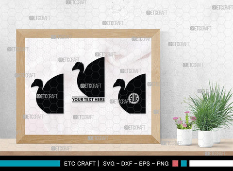 Guinea Fowl Monogram, Guinea Fowl Silhouette, Guinea Fowl SVG, Fowl Svg, Guinea Hens Svg, SB00277 SVG ETC Craft 