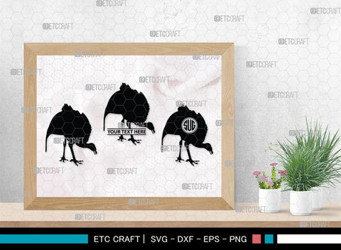 Guinea Fowl Monogram, Guinea Fowl Silhouette, Guinea Fowl SVG, Fowl Svg, Guinea Hens Svg, SB00277 SVG ETC Craft 