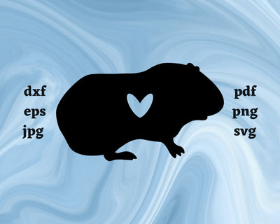 Guinea Pig Heart SVG Cut File SVG Northern Light SVG 