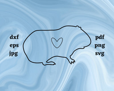 Guinea Pig Heart SVG Cut File SVG Northern Light SVG 