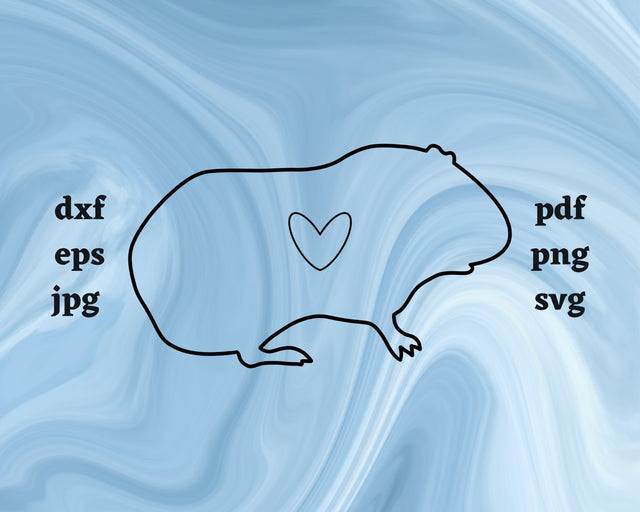 Guinea Pig Heart SVG Cut File SVG Northern Light SVG 