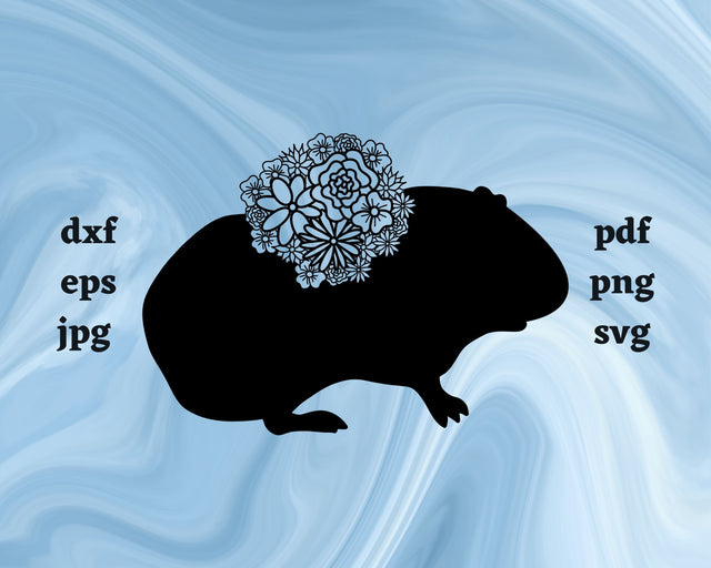 Guinea Pig Mandala SVG Cut File SVG Northern Light SVG 