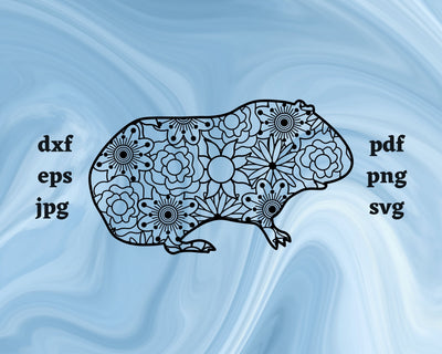 Guinea Pig Mandala SVG Cut File SVG Northern Light SVG 