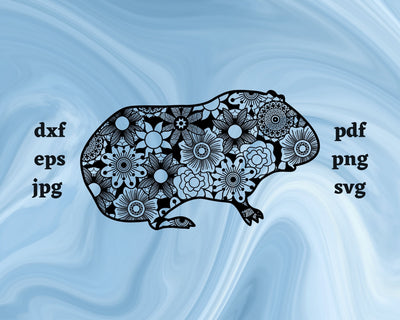 Guinea Pig Mandala SVG Cut File SVG Northern Light SVG 
