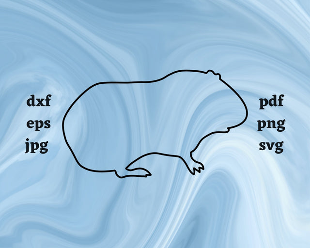 Guinea Pig Outline SVG Cut File SVG Northern Light SVG 