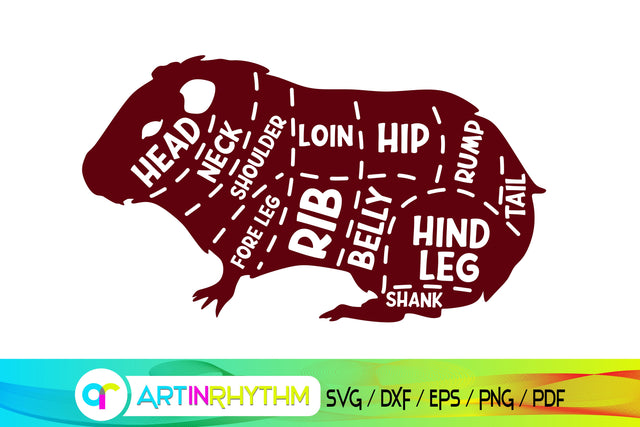guinea pig svg, butcher svg SVG Artinrhythm shop 