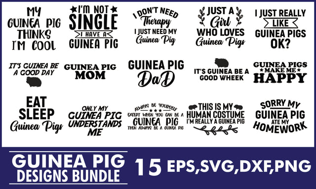 Guinea Pig SVG Designs Bundle SVG PatternFeed8 