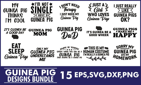 Guinea Pig SVG Designs Bundle SVG PatternFeed8 