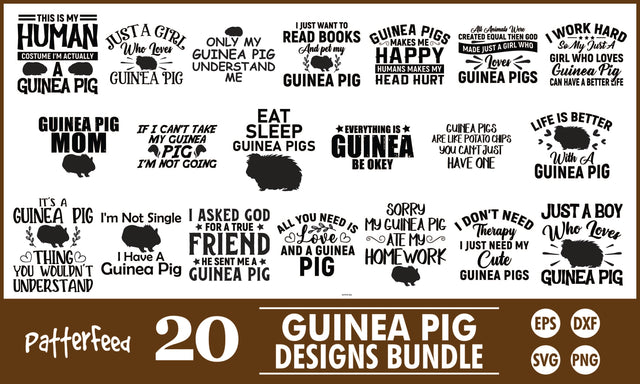 Guinea Pig SVG Designs Bundle SVG PatternFeed8 