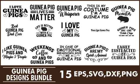 Guinea Pig SVG Designs Bundle SVG PatternFeed8 
