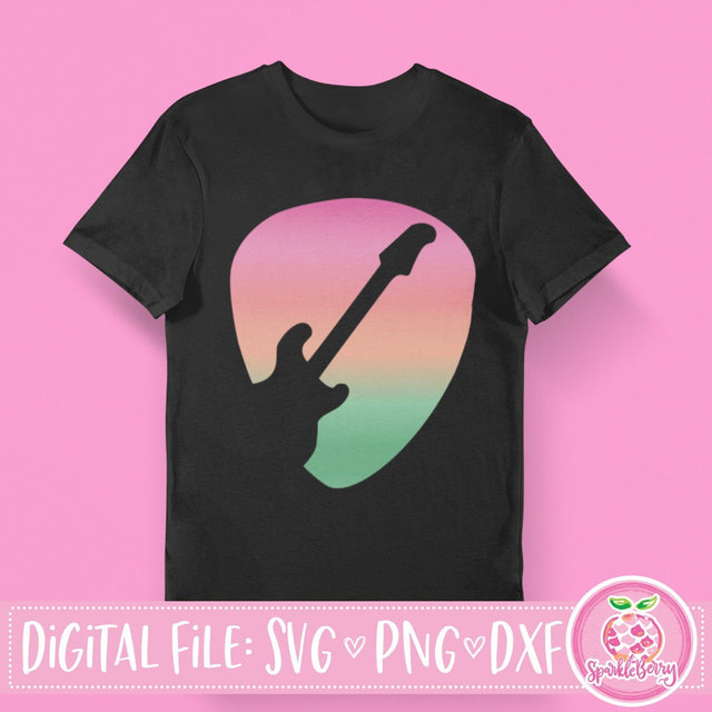 Guitar and Pick SVG SparkleBerry 