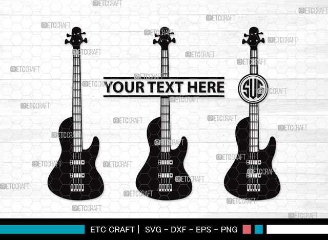 Guitar Monogram SVG | Electric Guitar Svg | Guitar Svg | Guitar Wall Svg | Musical Instrument | Guitar Clipart SVG ETC Craft 