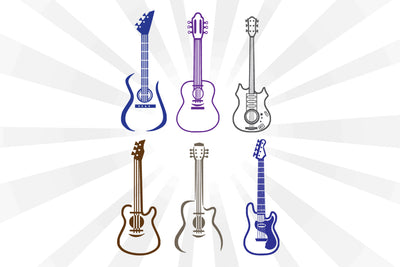 Guitar Music note Svg SVG Johan Ru designs 