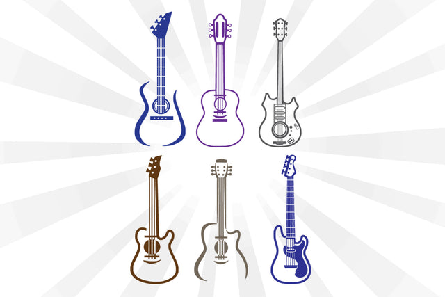 Guitar Music note Svg SVG Johan Ru designs 