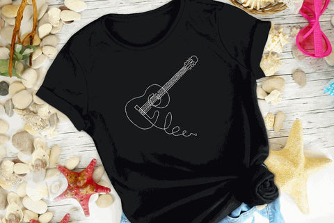 Guitar One line Machine Embroidery Design Embroidery/Applique DESIGNS Canada Embroidery 