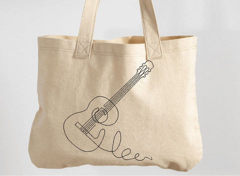 Guitar One line Machine Embroidery Design Embroidery/Applique DESIGNS Canada Embroidery 