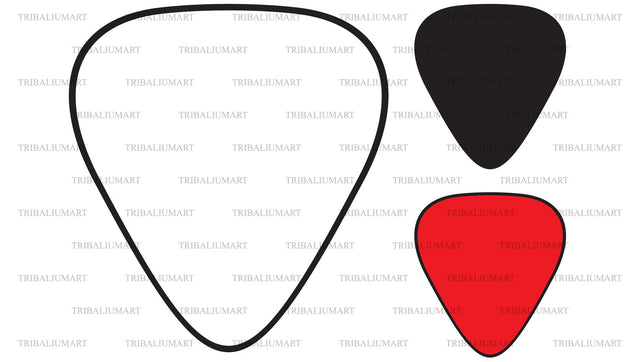 Guitar pick or plectrum SVG TribaliumArtSF 