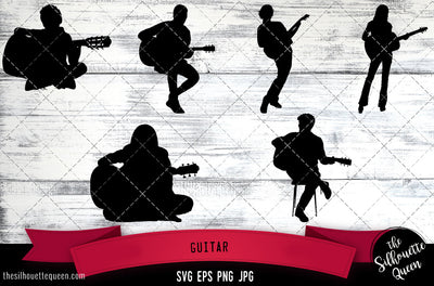 Guitar Silhouette Vector SVG SVG Loveleen Kaur 