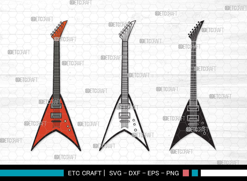 Guitar SVG | Electric Guitar Svg | Guitar Svg | Guitar Wall Svg | Musical Instrument | Guitar Clipart SVG ETC Craft 