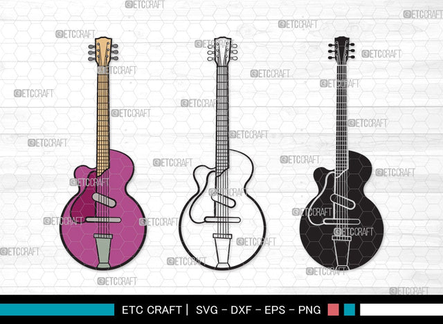 Guitar SVG | Electric Guitar Svg | Guitar Svg | Guitar Wall Svg | Musical Instrument | Guitar Clipart SVG ETC Craft 