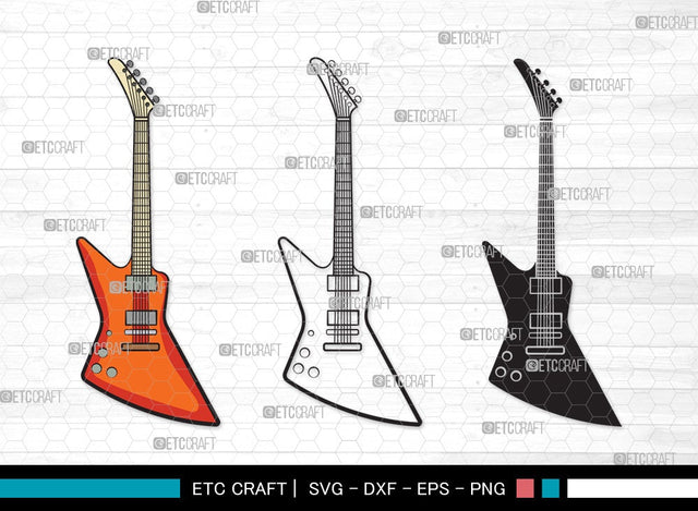 Guitar SVG | Electric Guitar Svg | Guitar Svg | Guitar Wall Svg | Musical Instrument | Guitar Clipart SVG ETC Craft 