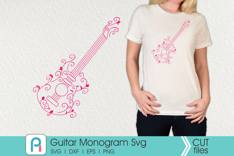 Guitar Svg, Guitar Clip Art, Guitar Monogram Svg SVG Pinoyart Kreatib 