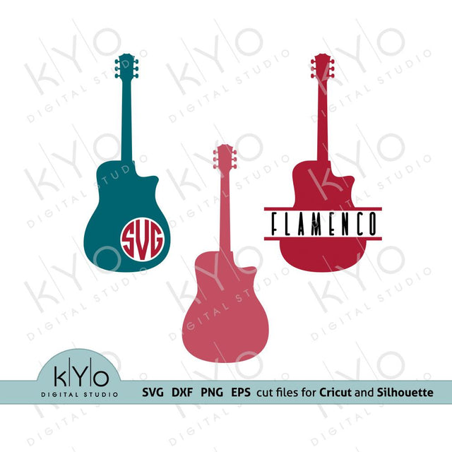Guitar svg, Split Guitar Monogram svg SVG kYo Digital Studio 