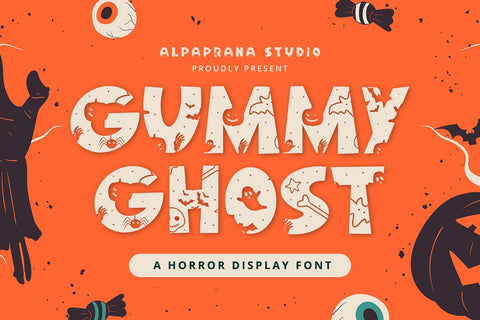 Gummy Ghost - Display Font Font Alpaprana Studio 