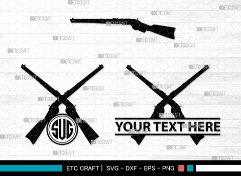 Gun Monogram, Revolver Silhouette, Gun SVG, Gun Silhouettes, Pistol Svg, Sniper Svg, Ak-47 Svg, Shotgun Svg, Rifle Svg, SB00030 SVG ETC Craft 