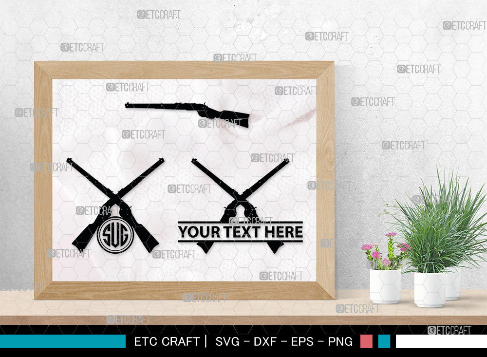 Gun Monogram, Revolver Silhouette, Gun SVG, Gun Silhouettes, Pistol Sv ...