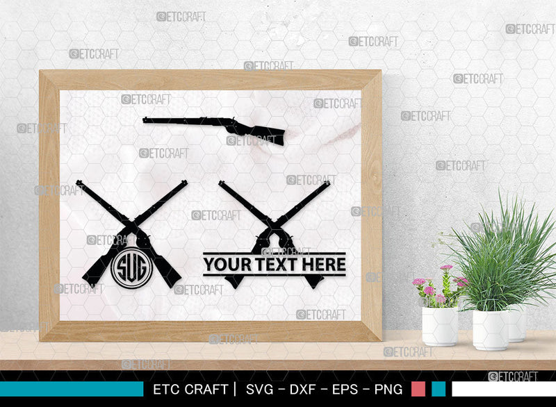 Gun Monogram, Revolver Silhouette, Gun SVG, Gun Silhouettes, Pistol Sv ...