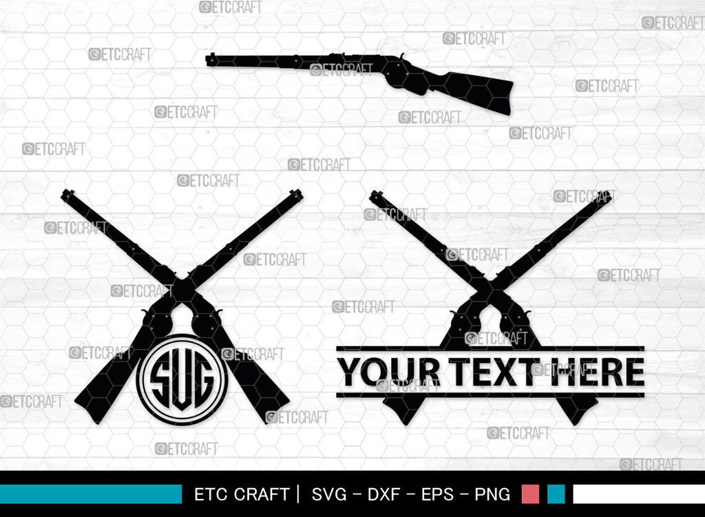 Gun Monogram, Revolver Silhouette, Gun SVG, Gun Silhouettes, Pistol Sv ...