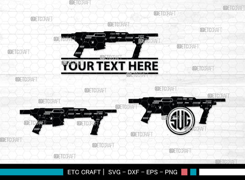 Gun Monogram, Revolver Silhouette, Gun SVG, Gun Silhouettes, Pistol Svg, Sniper Svg, Ak-47 Svg, Shotgun Svg, Rifle Svg, SB00030 SVG ETC Craft 