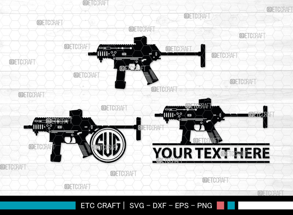 Gun Monogram, Revolver Silhouette, Gun SVG, Gun Silhouettes, Pistol Svg ...