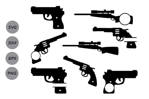 Gun Monogram| Shooting Gun SVG Cut Files SVG CosmosFineArt 