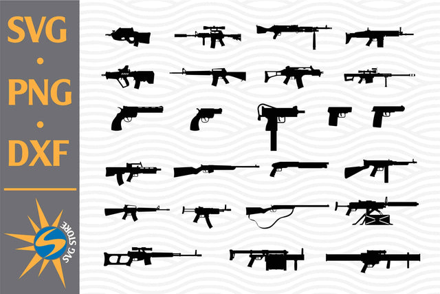 Gun Silhouette SVG, PNG, DXF Digital Files Include SVG SVGStoreShop 