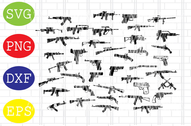 Gun SVG Bundle, Riffle SVG, Pistol SVG, Army svg, Weapon svg, Dagger svg, Gun clipart SVG DigitalSvgFiles 