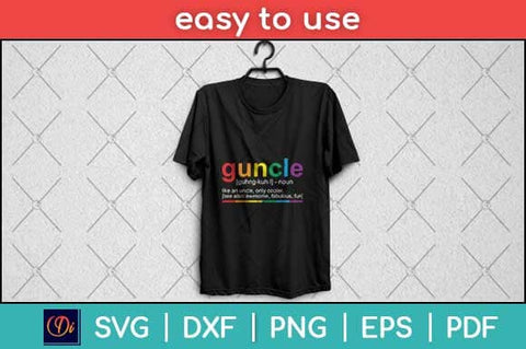 Guncle Definition Rainbow Svg Design SVG artprintfile 
