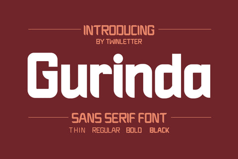 Gurinda Font twinletter 