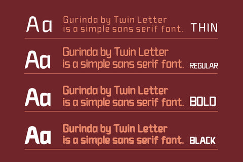 Gurinda Font twinletter 