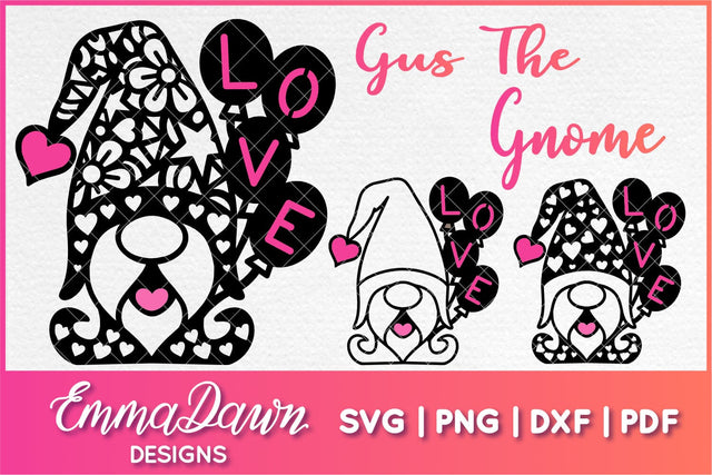 Gus the Gnome SVG | Love Gnome SVG SVG Emma Dawn Designs 