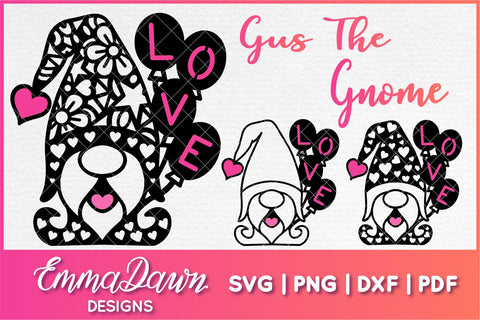 Gus the Gnome SVG | Love Gnome SVG SVG Emma Dawn Designs 
