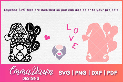 Gus the Gnome SVG | Love Gnome SVG SVG Emma Dawn Designs 