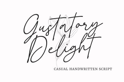 Gustatory Delight - a Signature Font Font nhfonts 