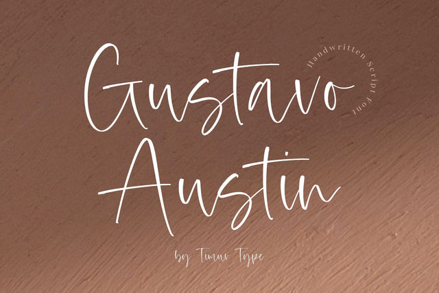 Gustavo Austin Handwritten fonts Font Timur type 