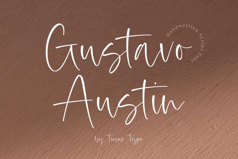 Gustavo Austin Handwritten fonts Font Timur type 