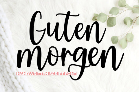 Guten Morgen Font Studio Natural Ink 